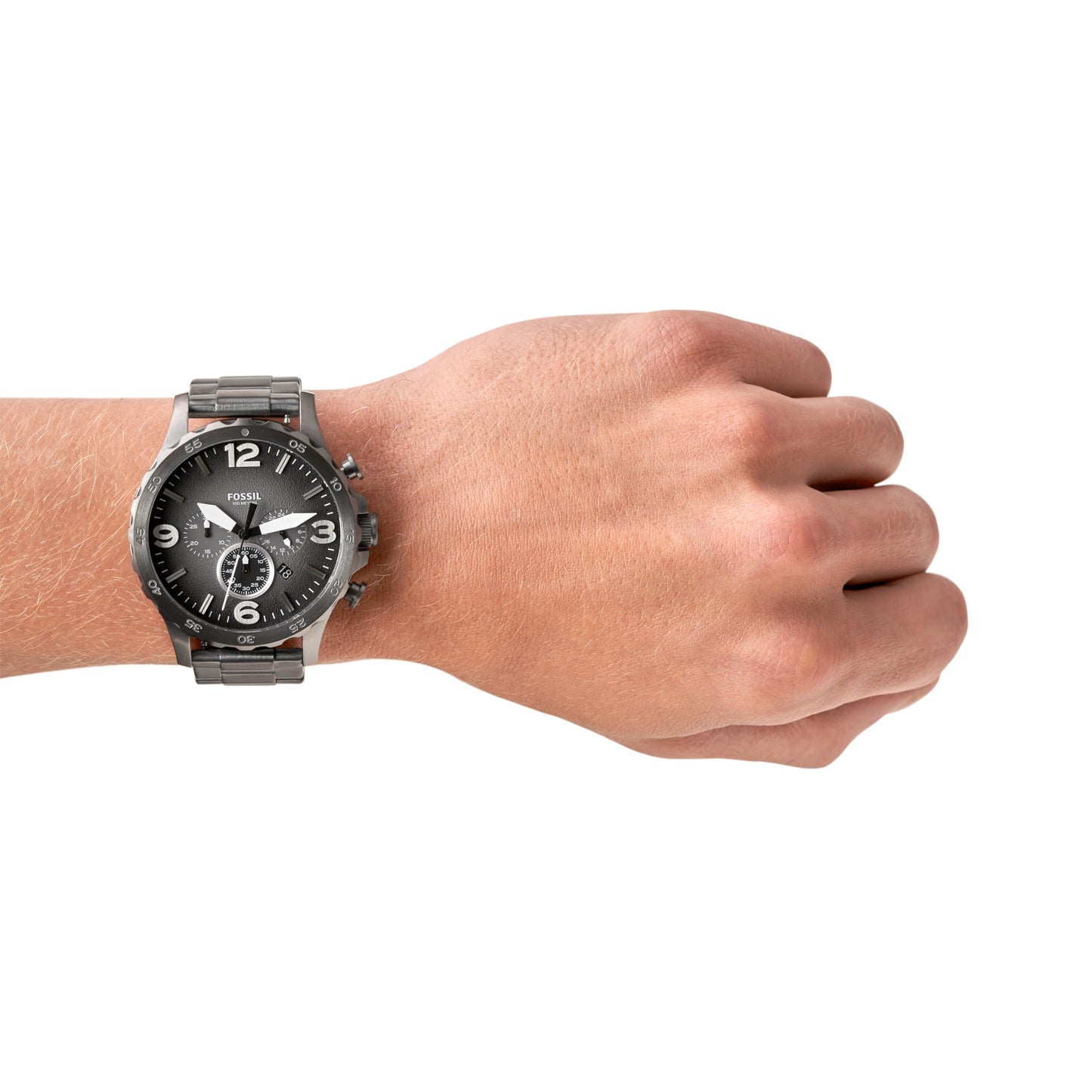 Fossil Nate Uhr Für Herren, Quarzwerk Chronograph Mit Edelstahl- Oder Lederarmband