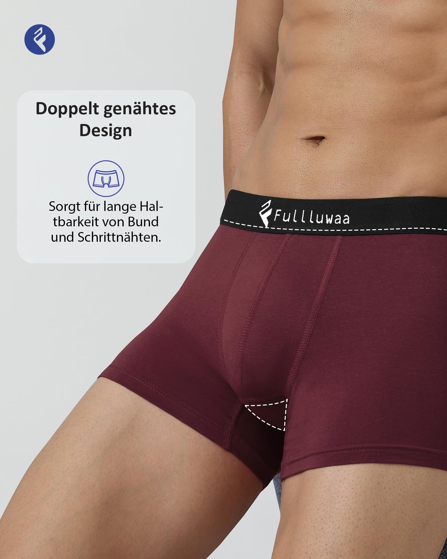 Fullluwaa Boxershorts for Men, 12-Pack