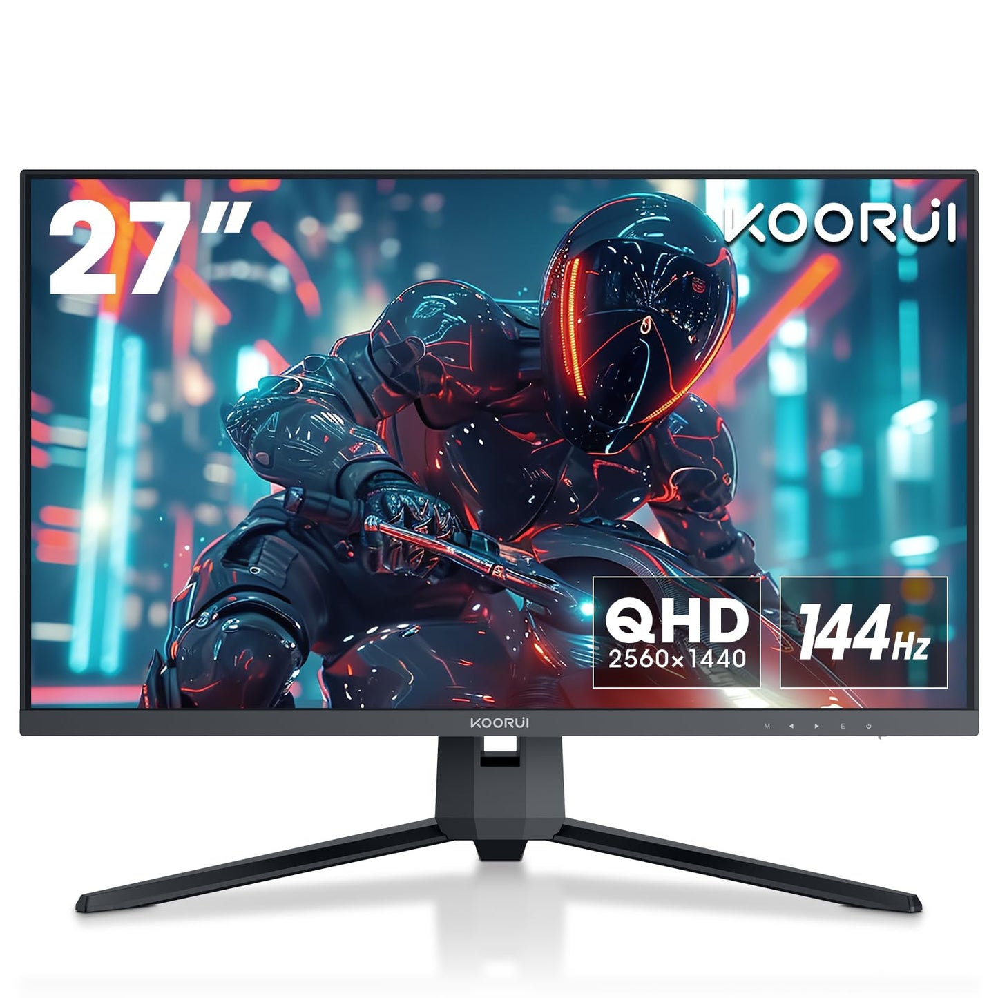 KOORUI Gaming Monitor 24 Zoll - FHD PC Bildschirm VA 165Hz 1ms Monitor 144hz, AdaptiveSync Technology, DCI-P3 85%, 2 x HDMI, DP Neigbar, Schwarz