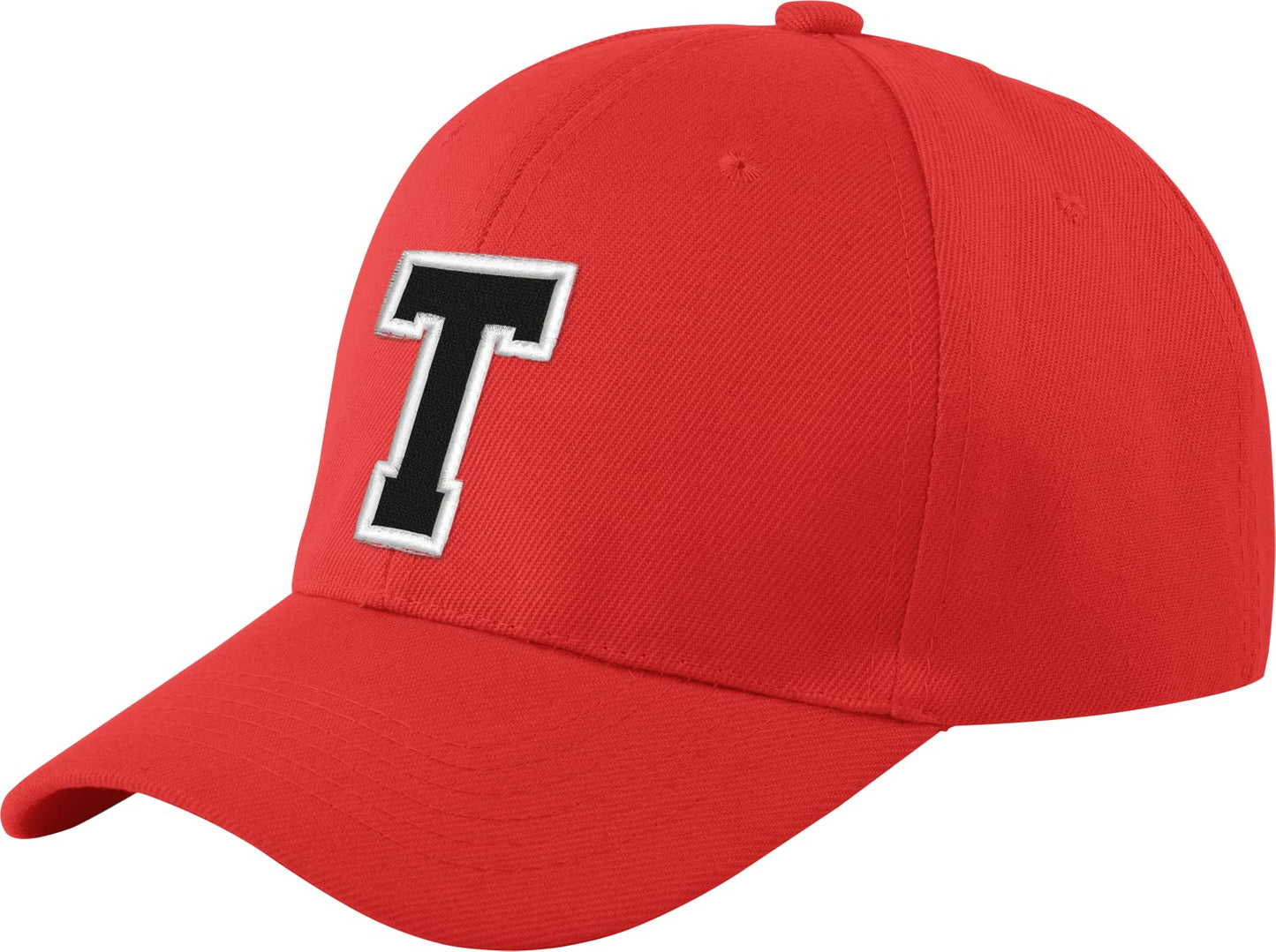 morefaz New Baseballkappe, rot, für Jungen, Mädchen, Kinder, Mütze, Unisex, A-Z, Alphabet