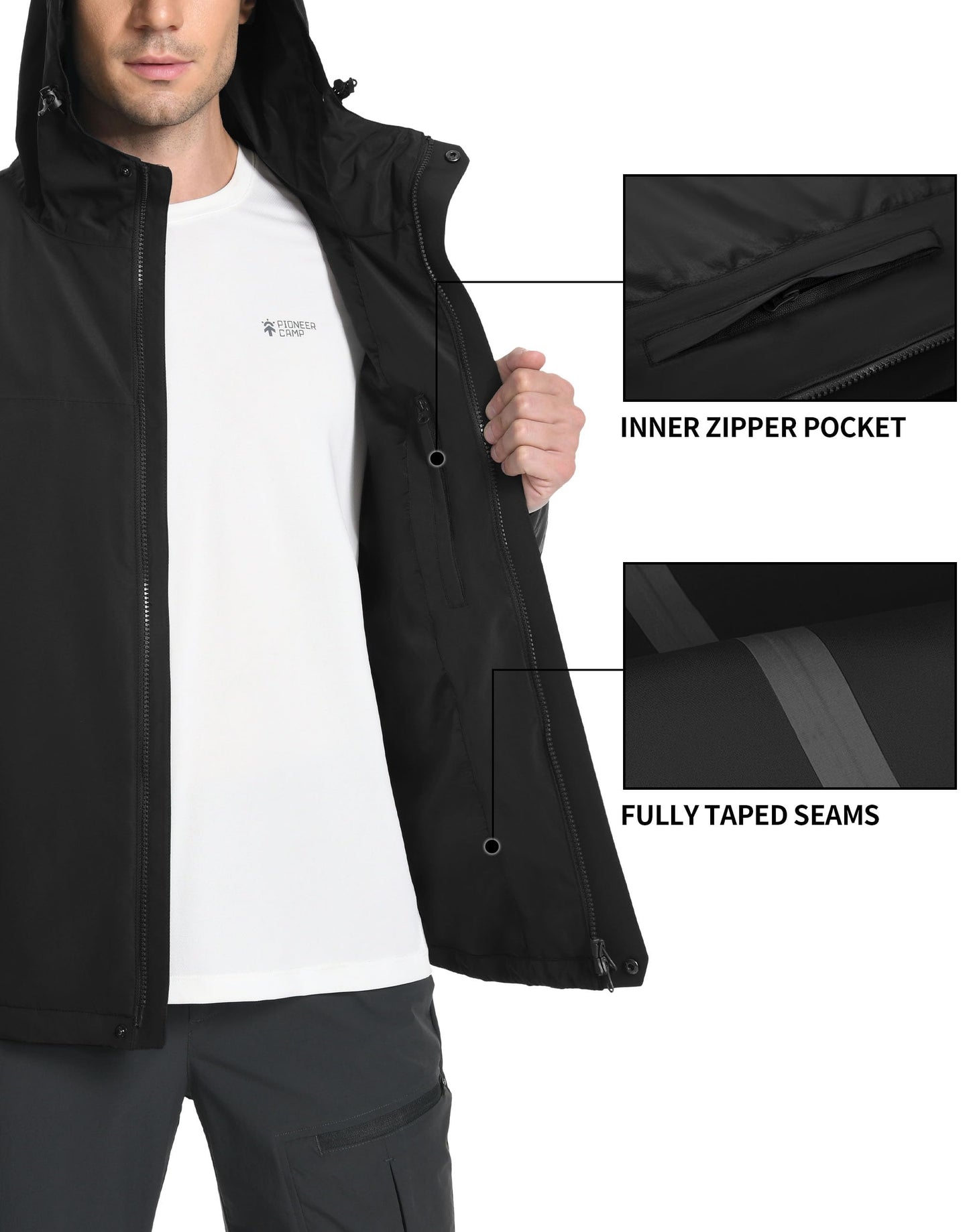 Pioneer Camp Men’s Waterproof Outdoor Jacket