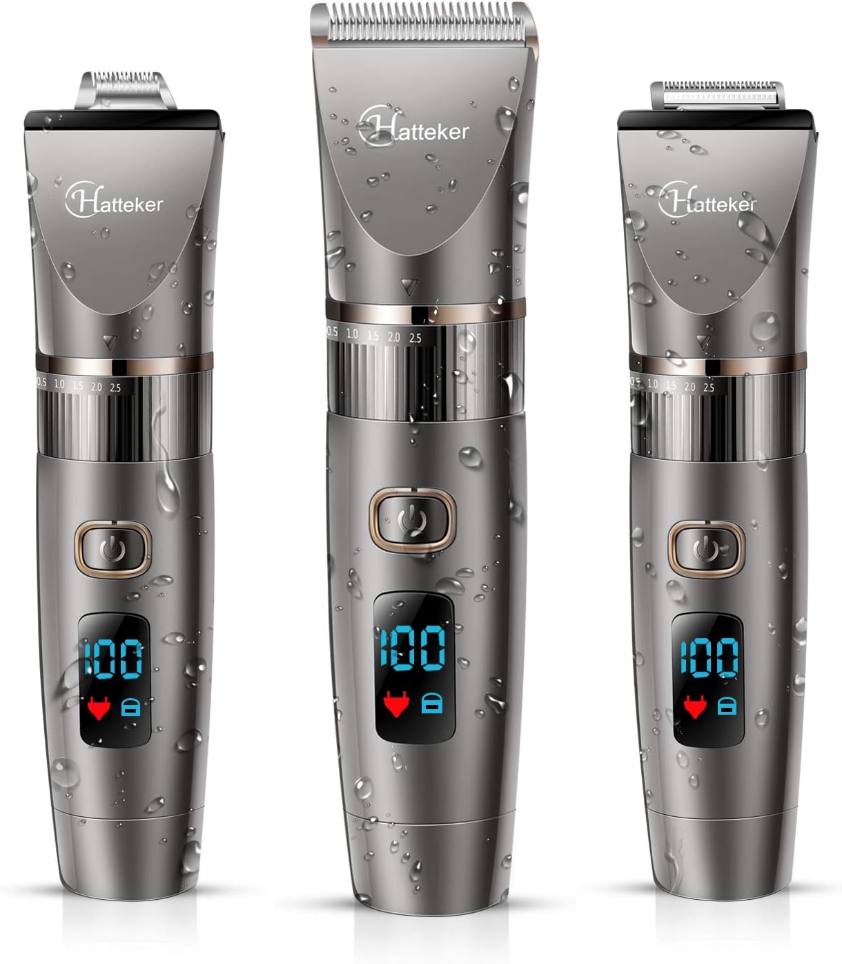 Hatteker Haarschneidemaschine Profi Haarschneider Herren Haartrimmer Bartschneider Barttrimmer Präzisionstrimmer Langhaarschneider Wasserdicht 3 In 1