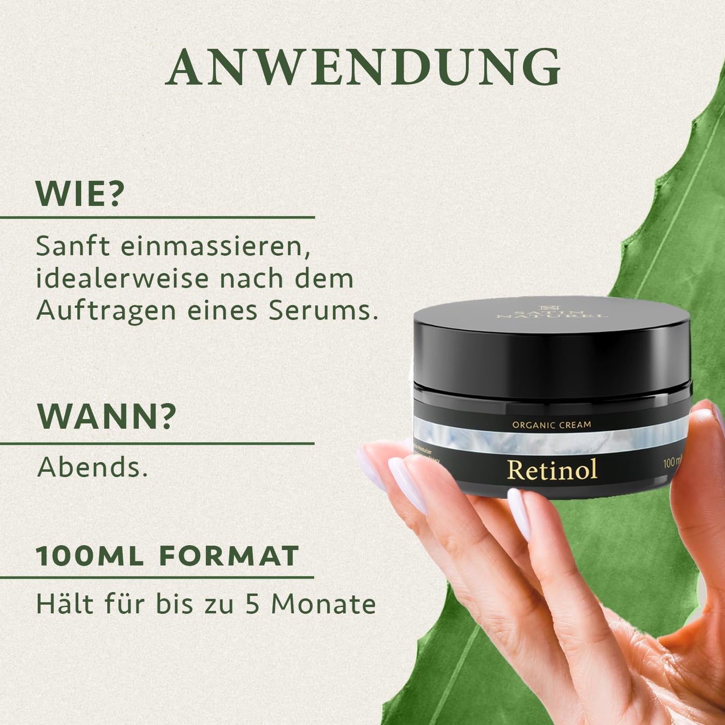 Retinol Cream with Organic Aloe Vera & Salicylic Acid – 100ml