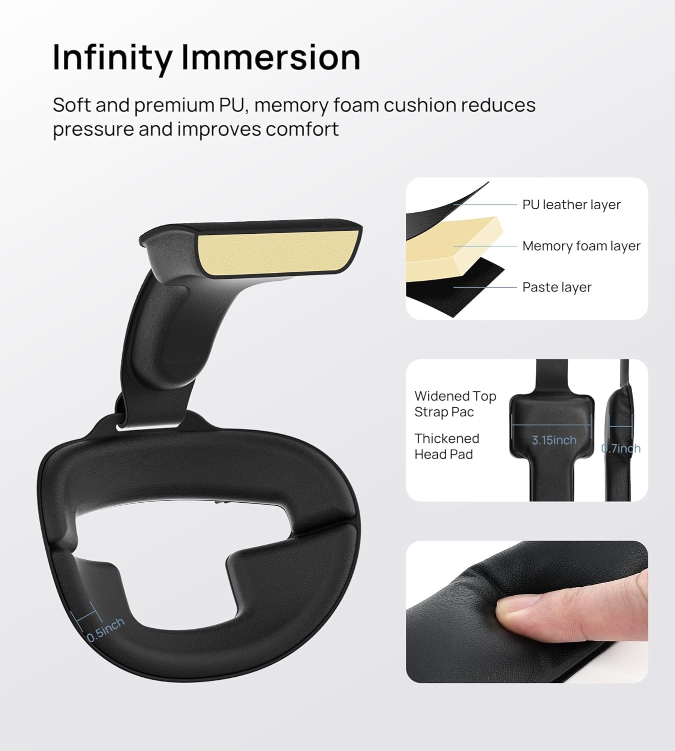 TRANSNOVO Elite Strap Compatible with Meta Quest 3S Accessories, 10000 mAh Battery Pack Head Strap with ONE Button Adjustment Mechanism, Improved Comfort and Extended Playtime of 2-3.5 Hours
