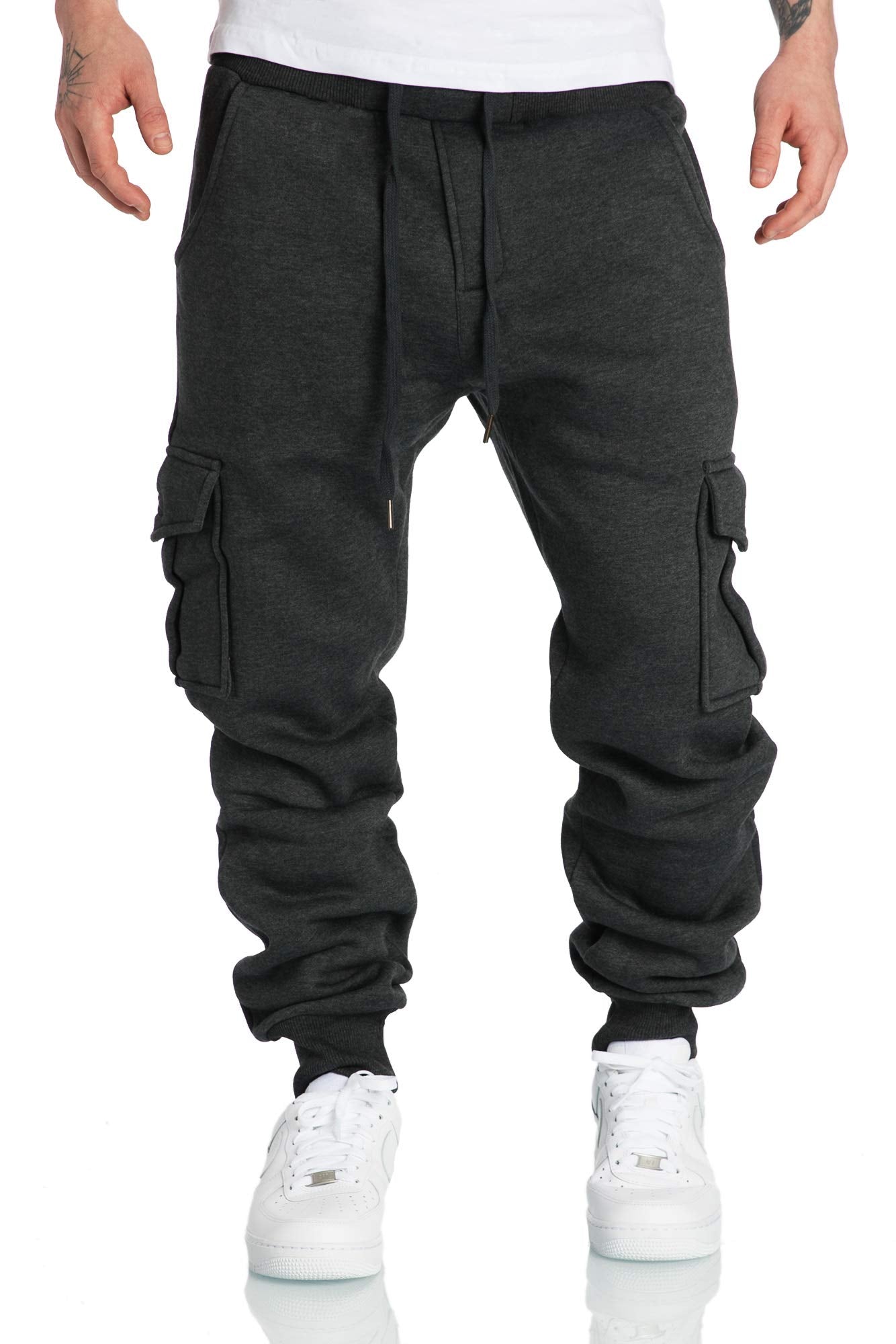 Amaci&Sons Men’s Cargo Jogger Sweatpants – Athletic Training Pants