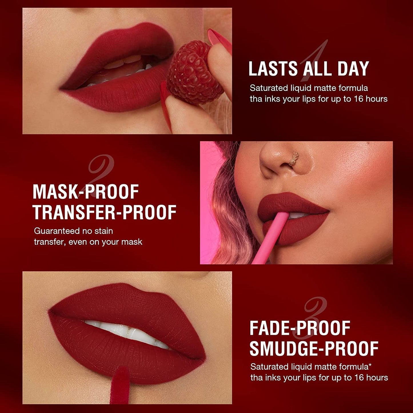 6-Piece Matte Lipstick Lip Liner Set – Long-Lasting Waterproof Non-Fading