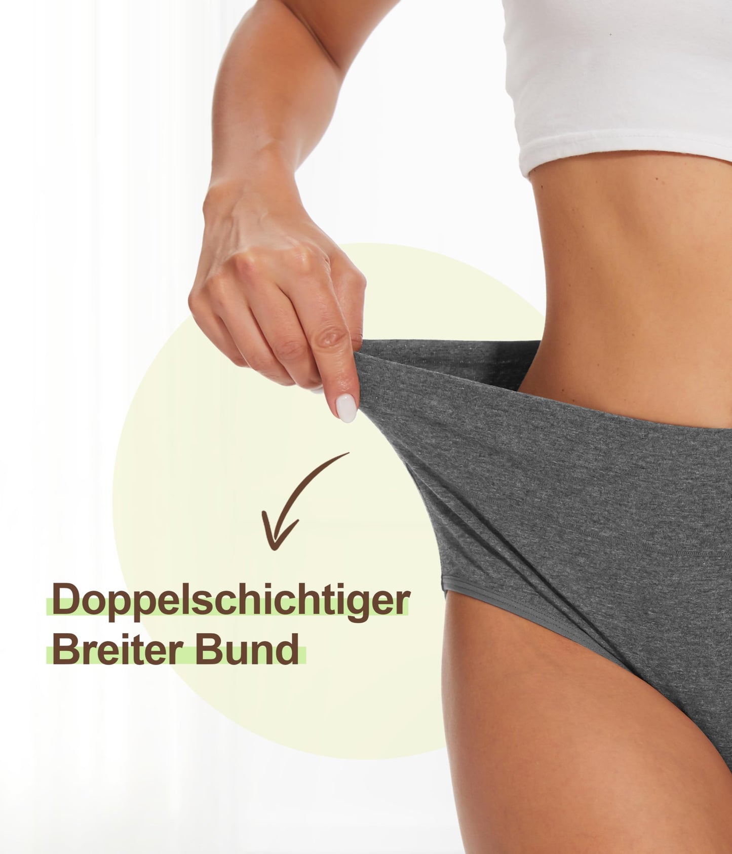 Women’s High Waist Cotton Panties 5-Pack - Sizes S-3XL
