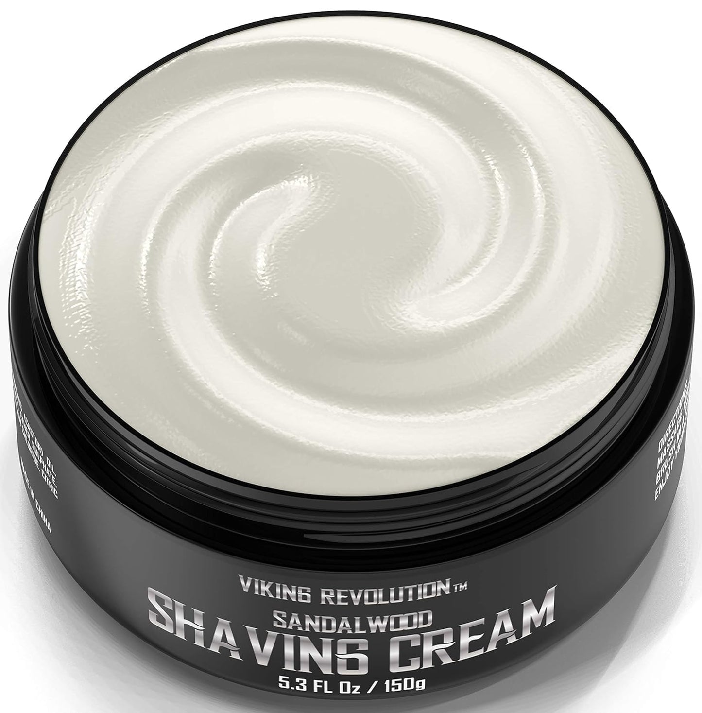 Viking Revolution - Luxus-Rasiercreme Männer - Sandelholzduft - Weiche, Glatte & Seidige Shaving Cream Men - Reichhaltiger Schaum für die Sanfteste Rasur - 150 g