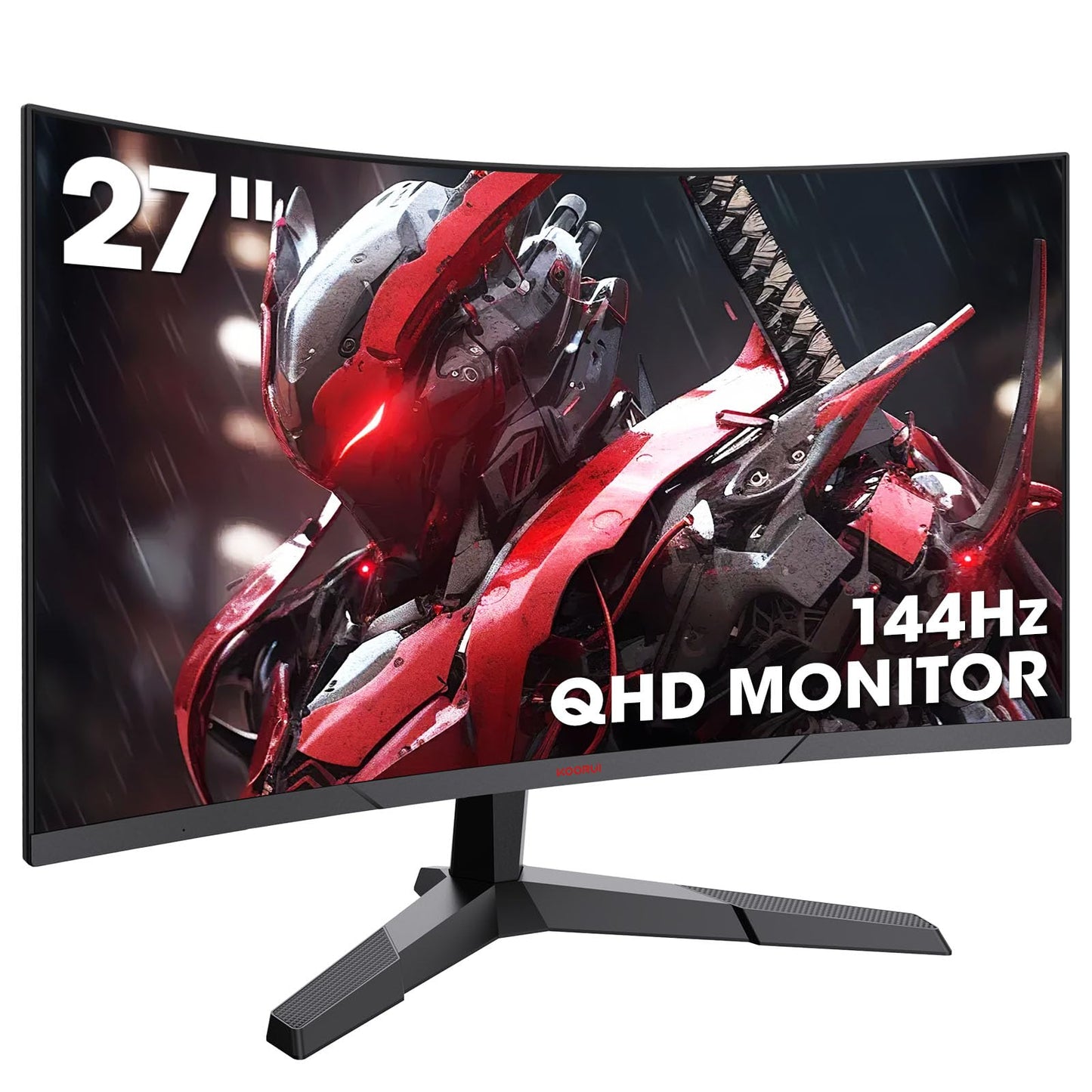 KOORUI 24 Zoll Curved Gaming Monitor, FHD 1080p, 1ms Reaktionszeit,180Hz Bildwiederholraten, HDMI 2.0/DP 1.2, 250cd/m² Helligkeit