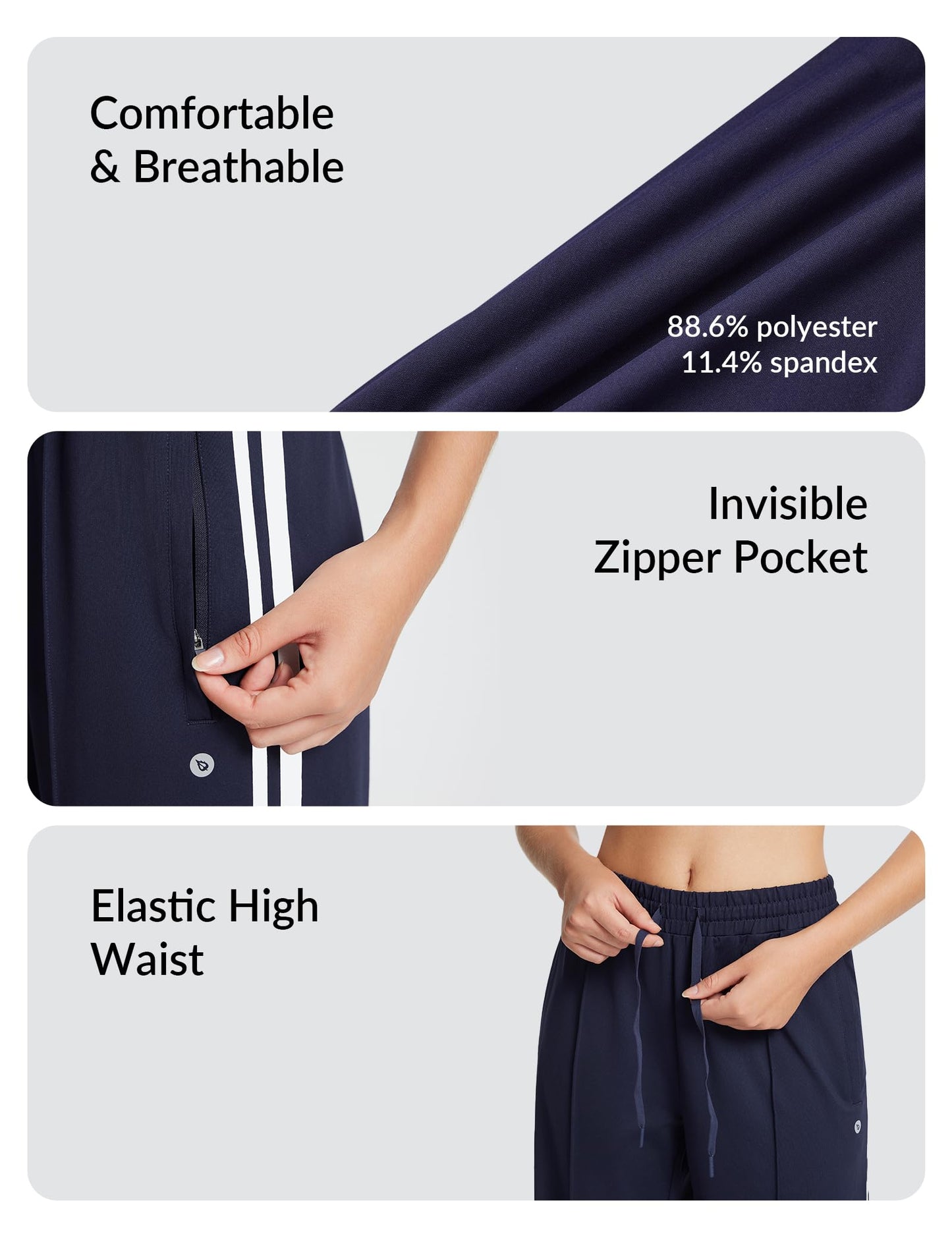 baleaf Women’s Jogging Pants – Straight-Leg Sport Sweatpants