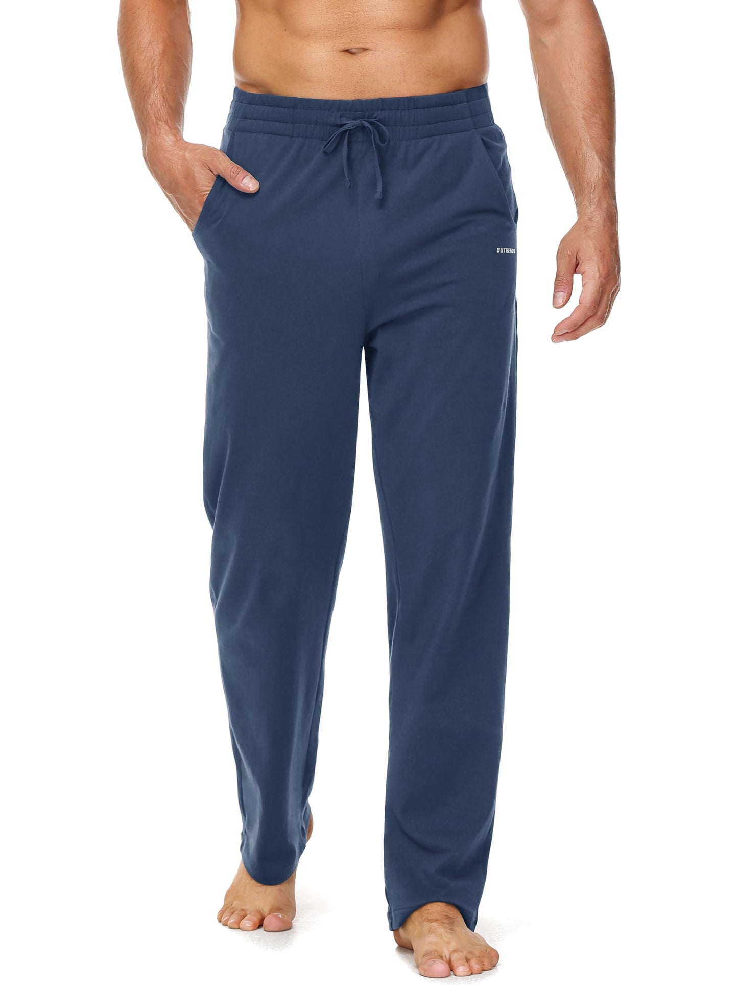 Butrends Men’s Cotton Joggers – Straight Leg Yoga & Training Pants