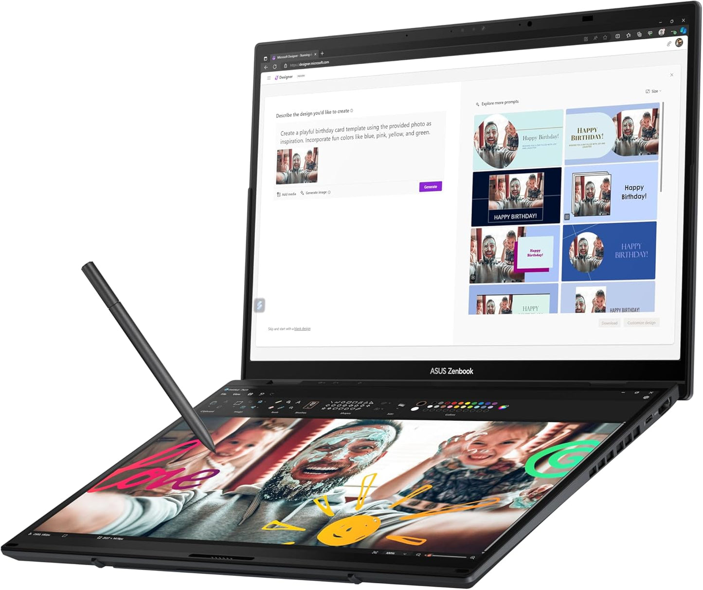 ASUS Zenbook Duo OLED, 14" WUXGA 16:10, Ultra 9, 16GB RAM, 1TB SSD