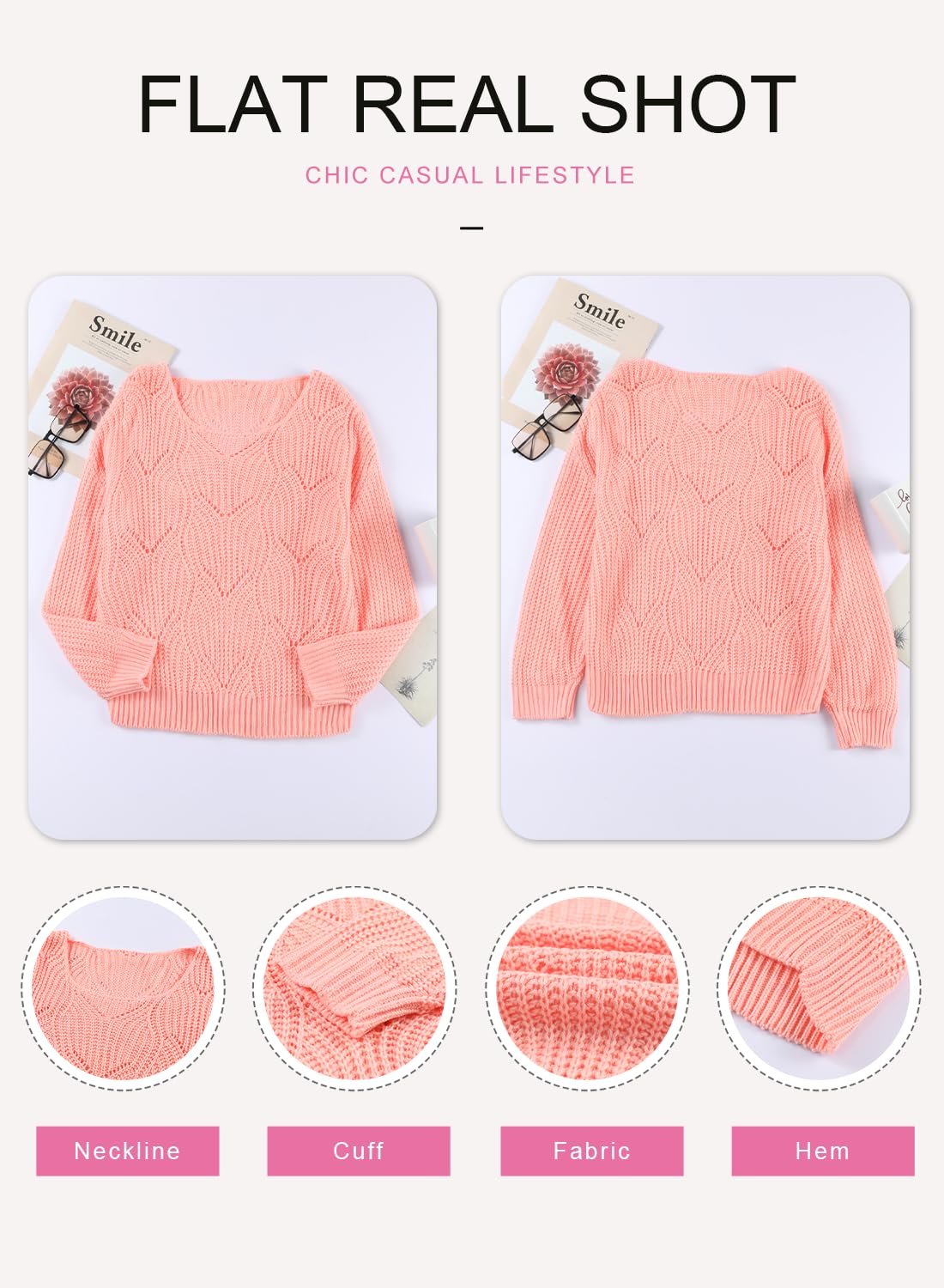Dokotoo Women’s Knit Sweater – Elegant Crewneck Pullover