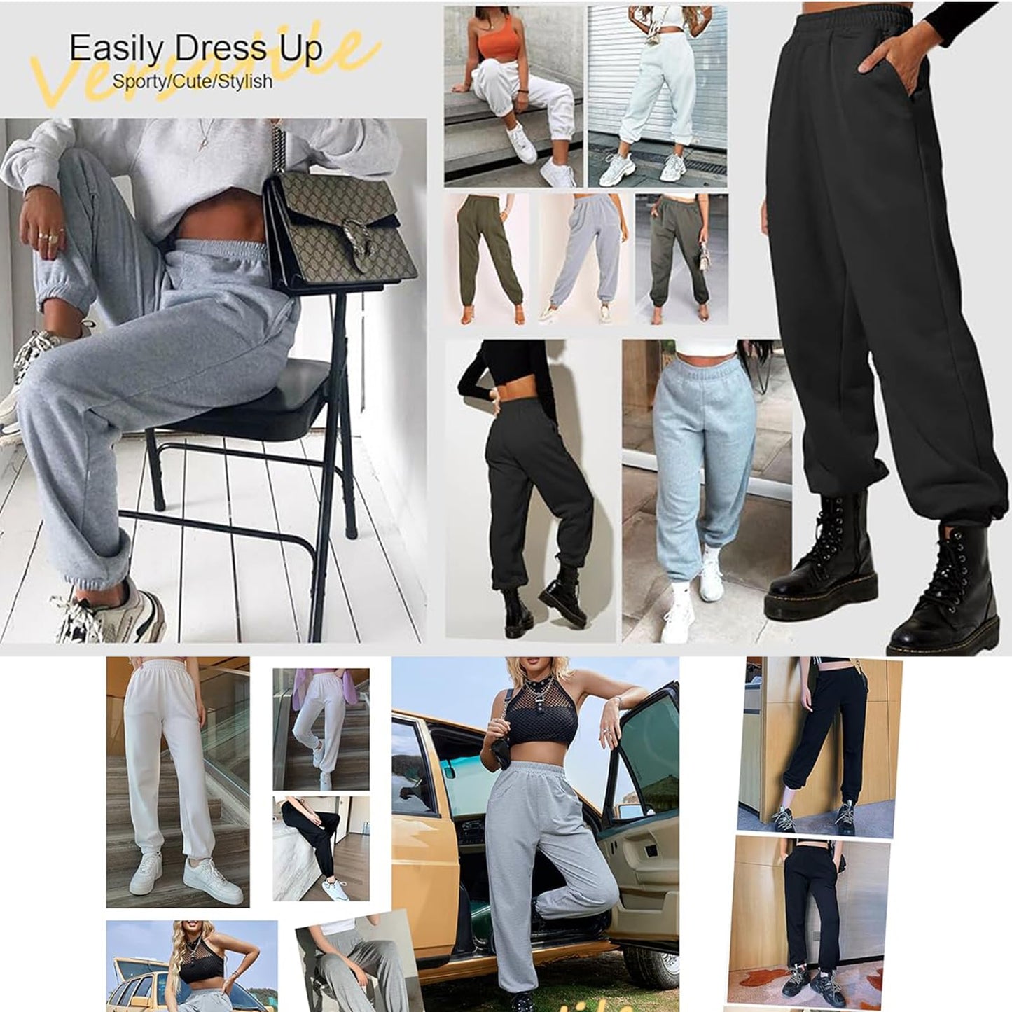 Nuofengkudu Women’s High-Waist Jogging Pants