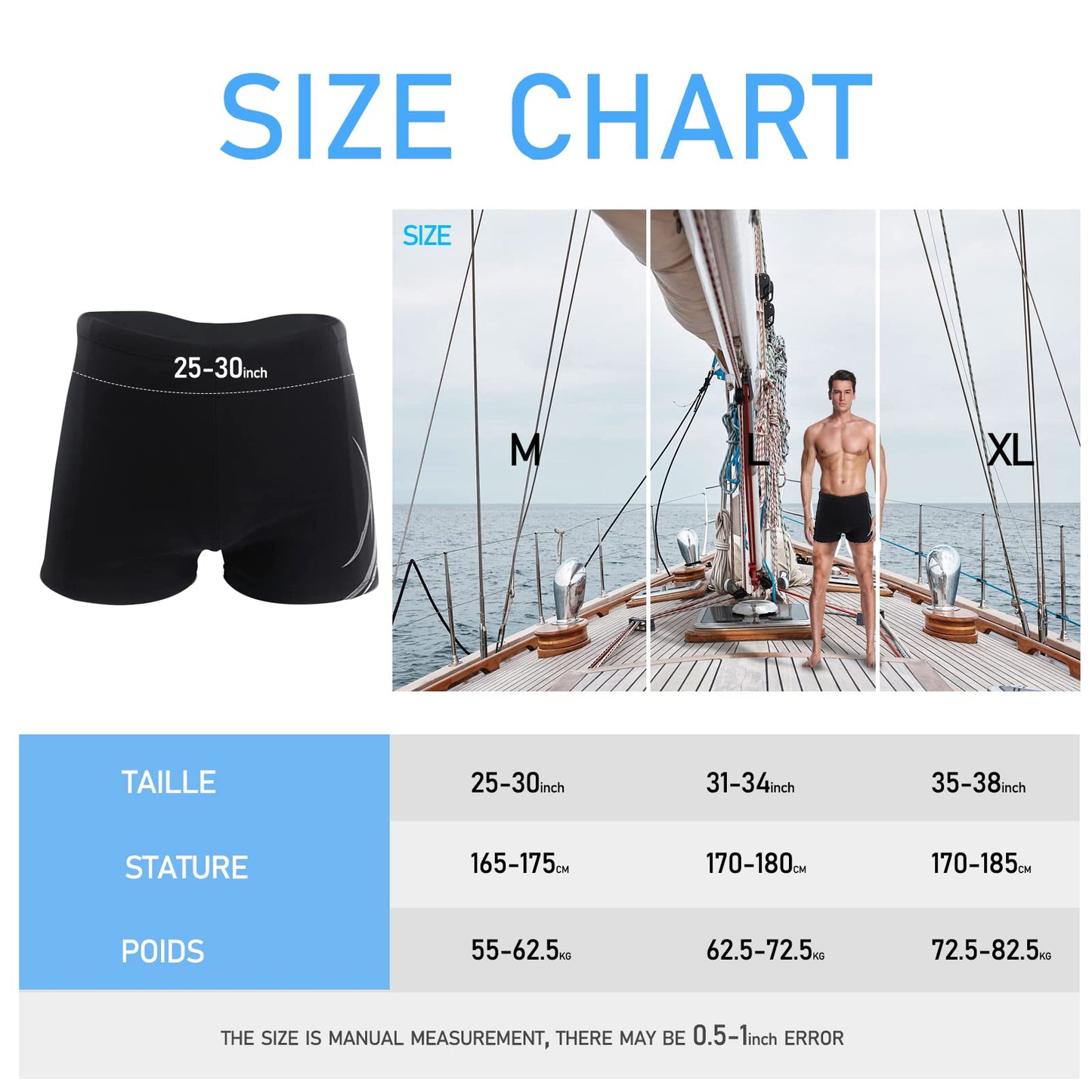 Men’s Jammer Swim Shorts – High-Tech Elastic Swimwear