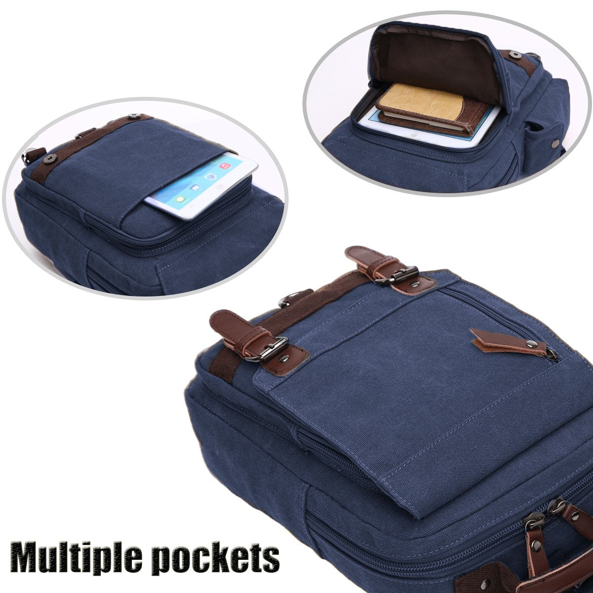 LOSMILE Vintage Canvas Backpack for Men & Women