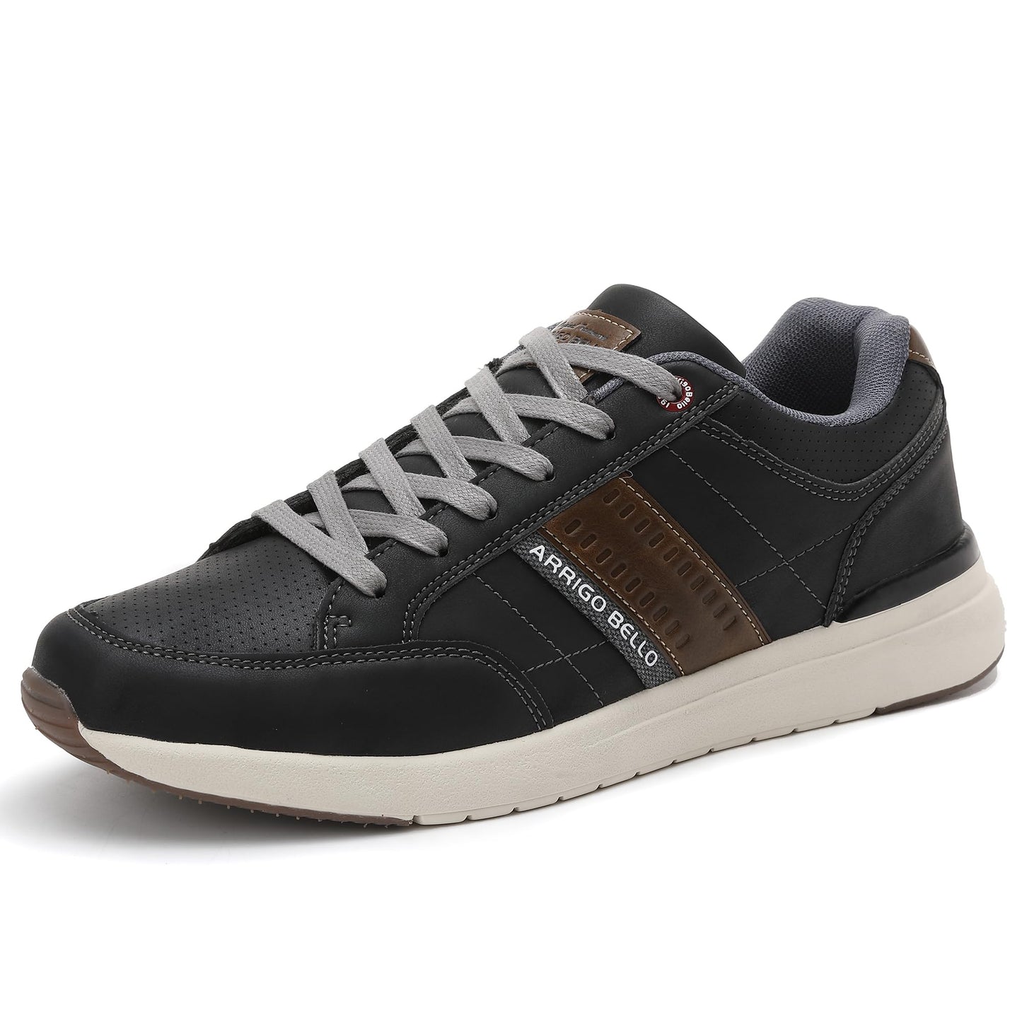 Men’s Casual Fashion Sneakers – Lightweight Non-Slip Faux Leather Shoes