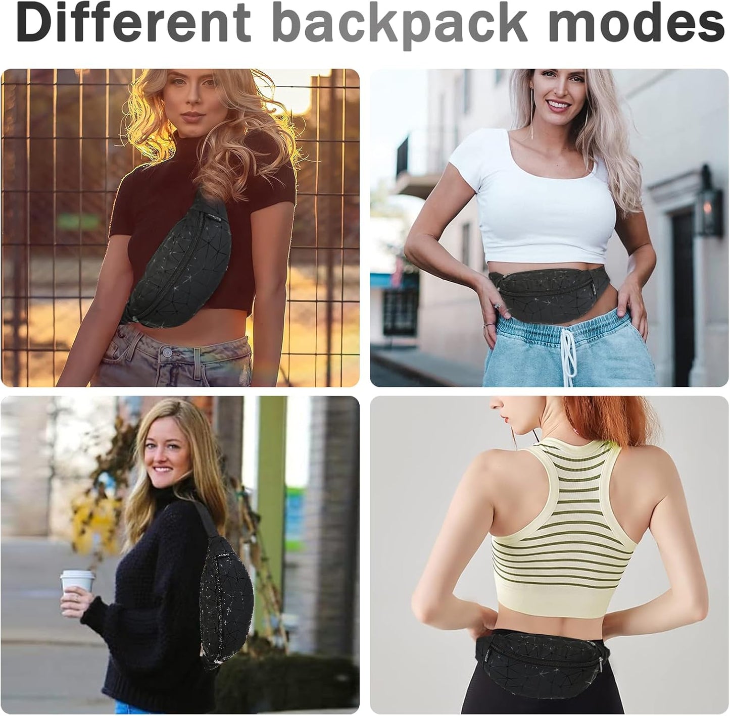 Holographic Kids Fanny Pack – Stylish Waist Bag for Girls & Women