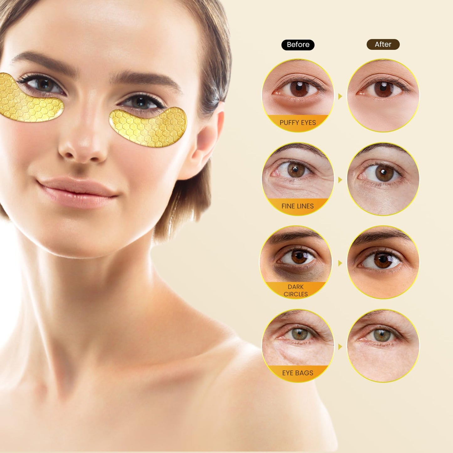 24K Gold Eye Patches – Anti-Aging & Hydrating Eye Mask