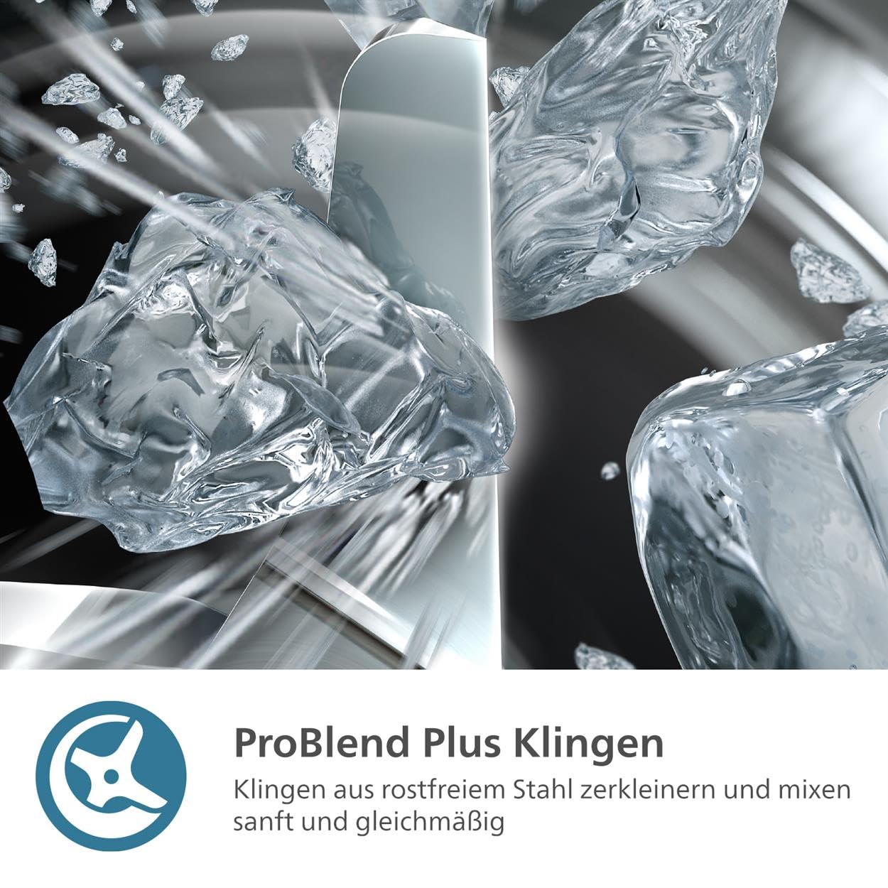Philips Standmixer (450 Watt, ProBlend-Technologie, 1,9 Liter Kunststoffbehälter, inkl. Trinkflasche) schwarz