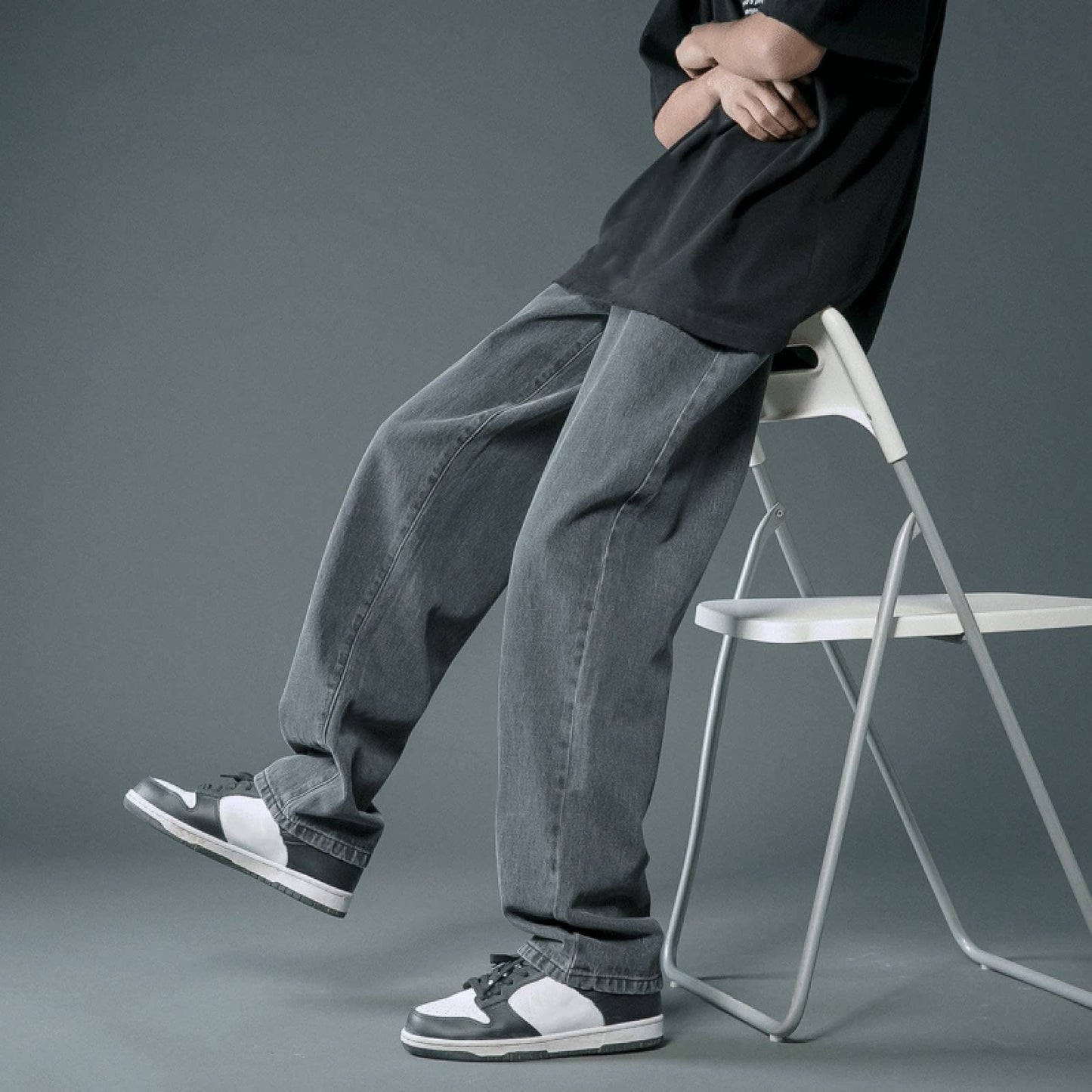 Men’s Baggy Y2K Vintage Jeans – Loose Fit Skateboard Streetwear Denim Pants
