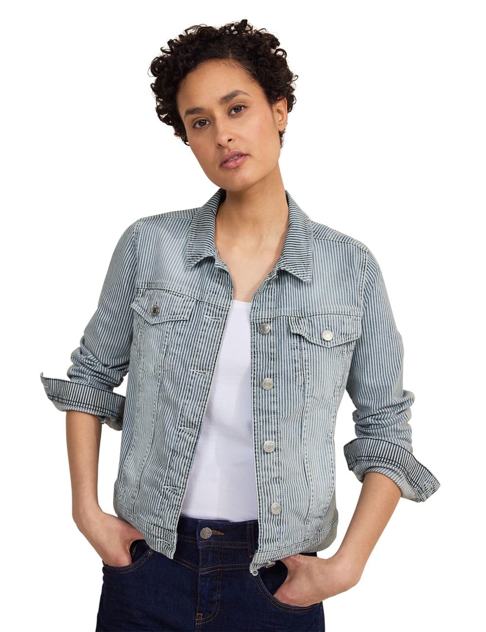Street One Women’s Striped Denim Jacket