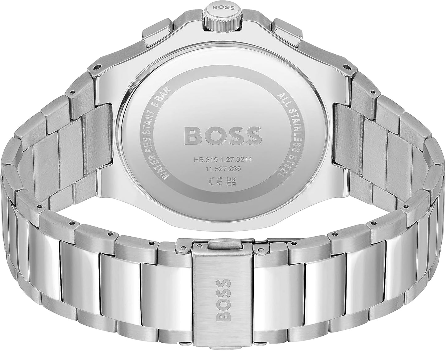 BOSS Chronograph Quartz Watch for Men Collection Taper with Silver Stainless Steel Bracelet - 1514087