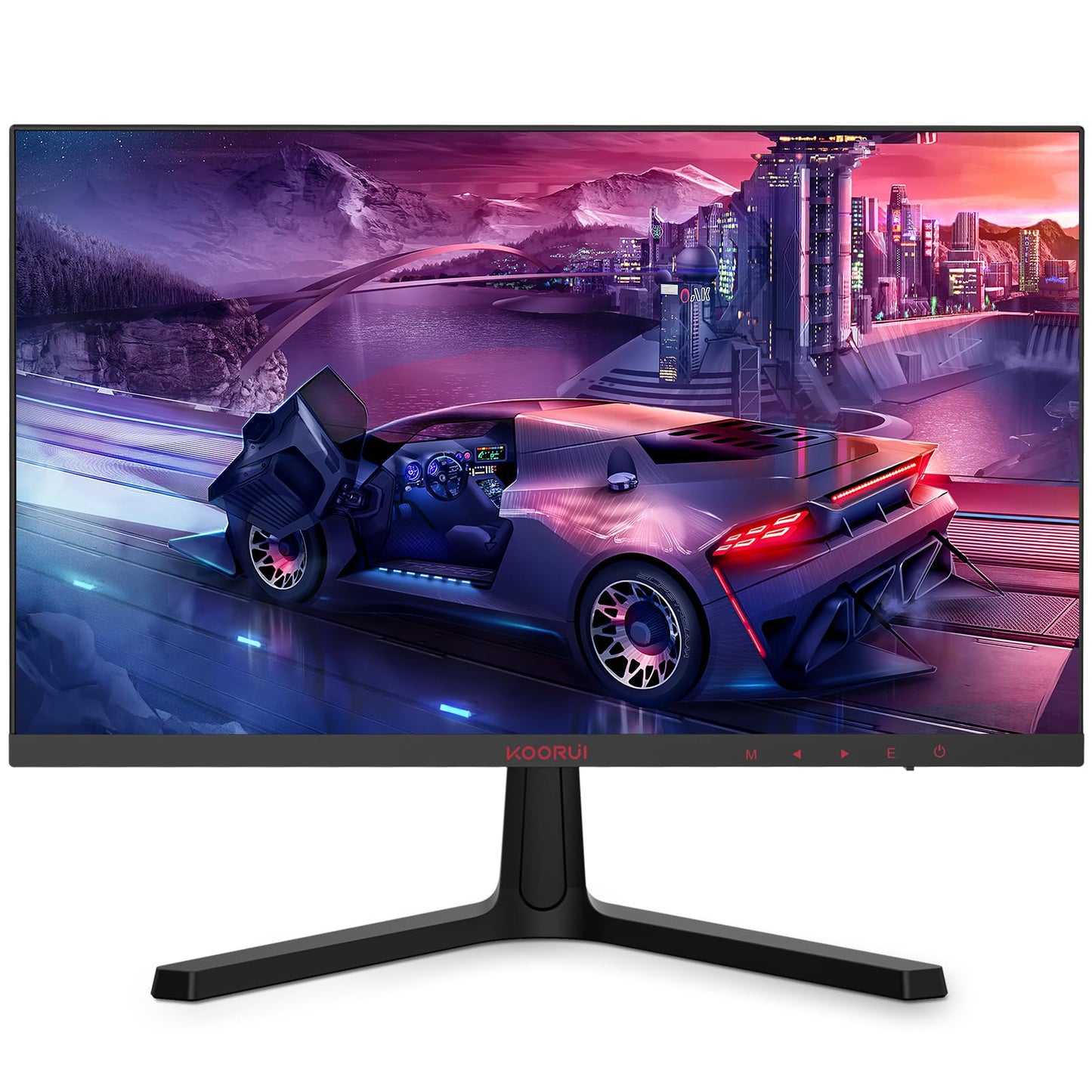 KOORUI Gaming Monitor 24 Zoll - FHD PC Bildschirm VA 165Hz 1ms Monitor 144hz, AdaptiveSync Technology, DCI-P3 85%, 2 x HDMI, DP Neigbar, Schwarz