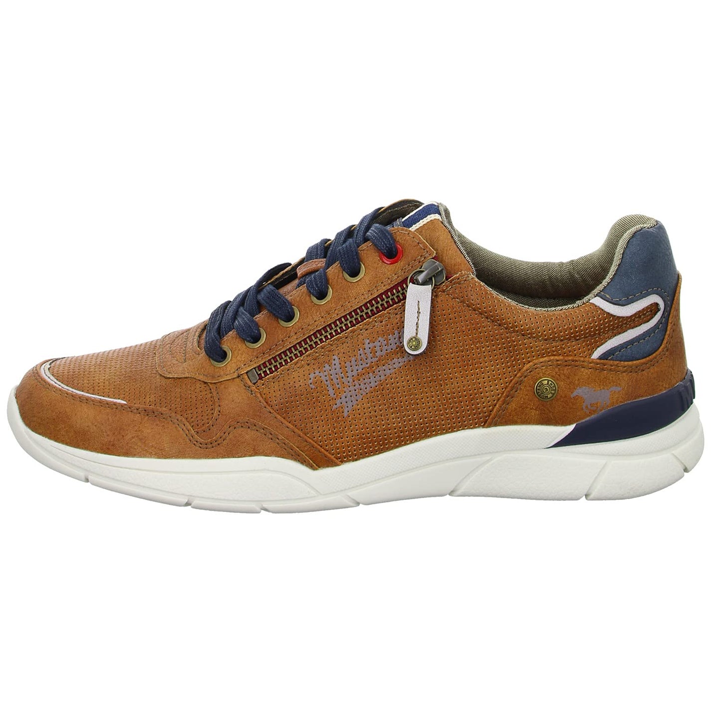 MUSTANG Men’s Trainers – Stylish Lace-Up Sneakers with Side Zip