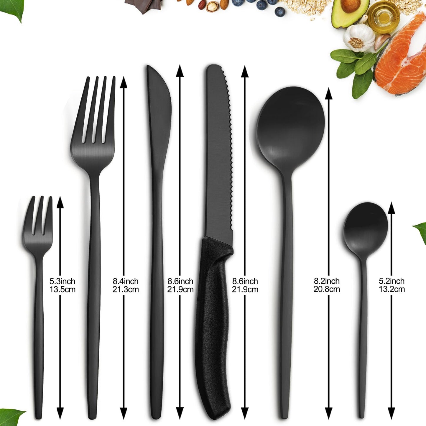 BEWOS 36-teiliges Besteck set mit Steakmesser Service für 6, Premium-Edelstahl-Bestecksets für Haus & Küche, Hochwertiges Messer-Löffel-Gabel-Besteck-Set Hochglanzpoliert, Spülmaschinenfest