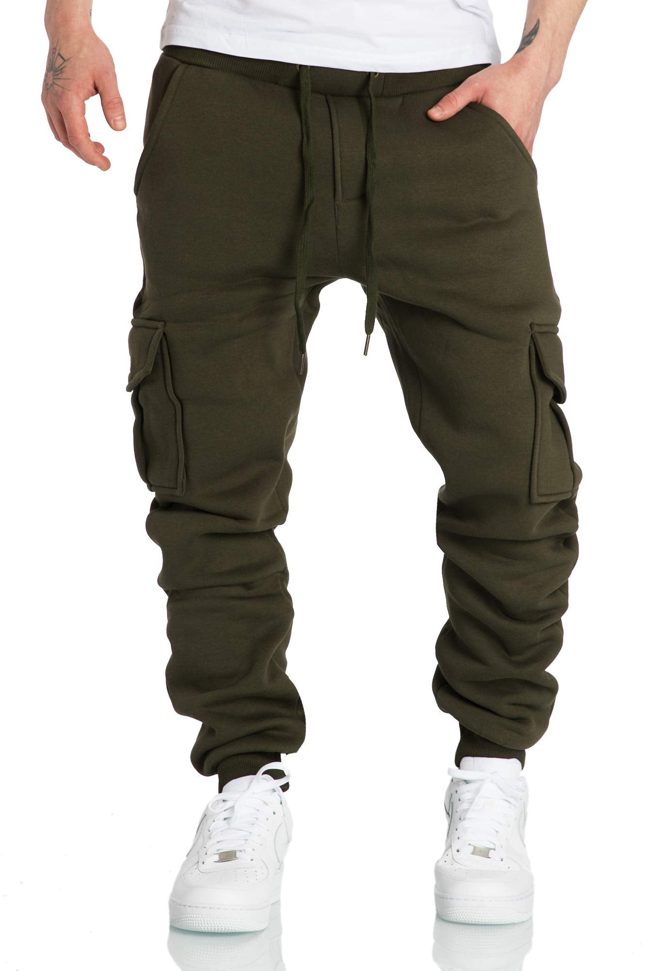 Amaci&Sons Men’s Cargo Jogger Sweatpants – Athletic Training Pants