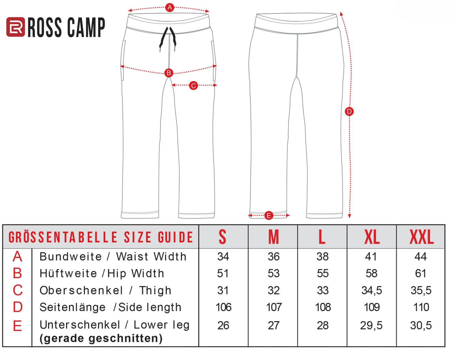 ROSS CAMP Women’s Jogging Pants – Wide Leg High Waist Cotton Sweatpants