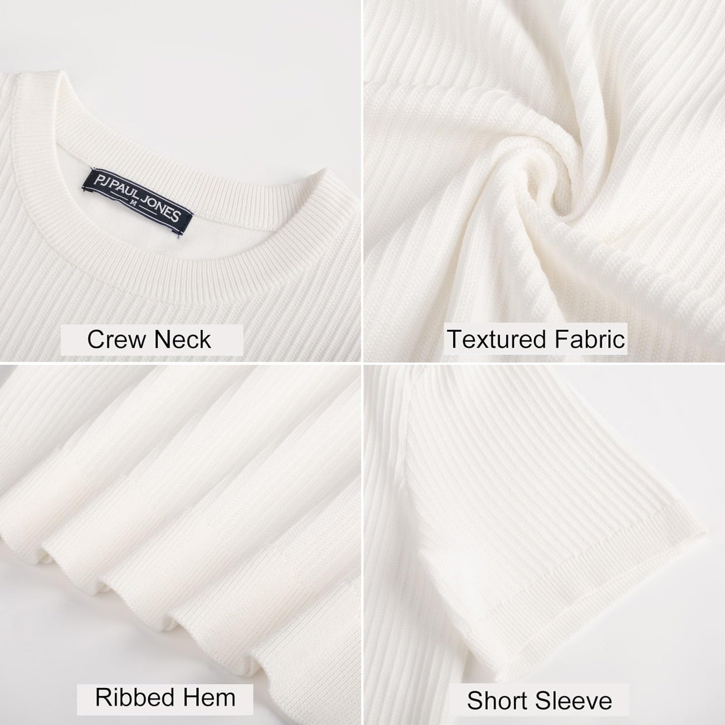 Men’s Short Sleeve Knitted Crew Neck T-Shirt