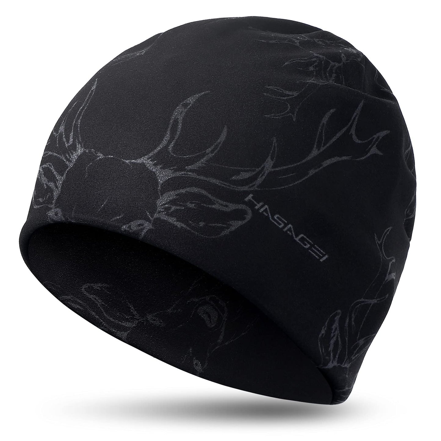 HASAGEI Laufmütze Herren Damen Fahrradmütze unter Helm Mütze Beanie Kalten Jahreszeit Warm Sportmütze Antistatisch Bedruckter Hut für Freizeitaktivitäten Joggen Reisen Ski Bergsteigen Radfahren