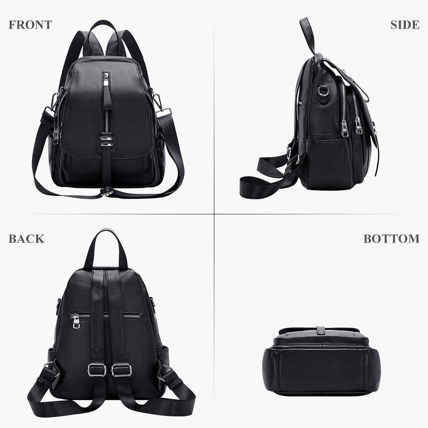 ALTOSY Genuine Leather Backpack Purse for Women