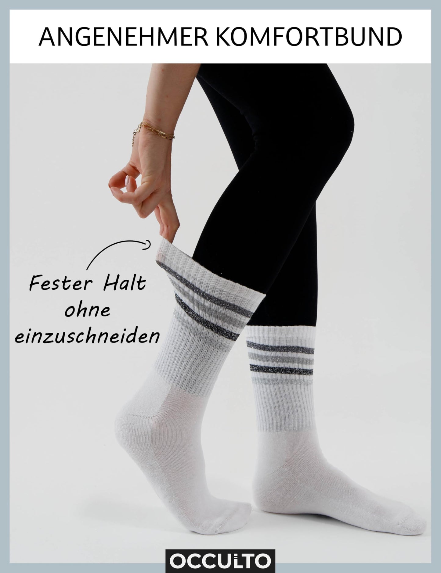 Occulto Women's Retro Tennis Socks – 6-Pack