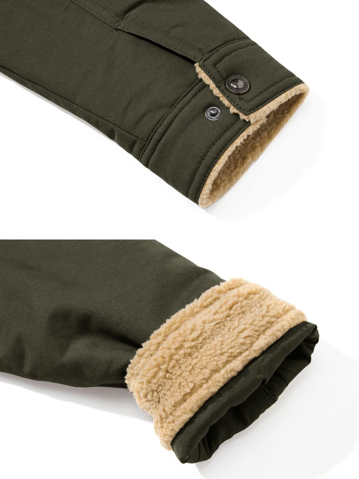 EKLENTSON Men’s Winter Jacket – Fleece Lined Cargo Coat