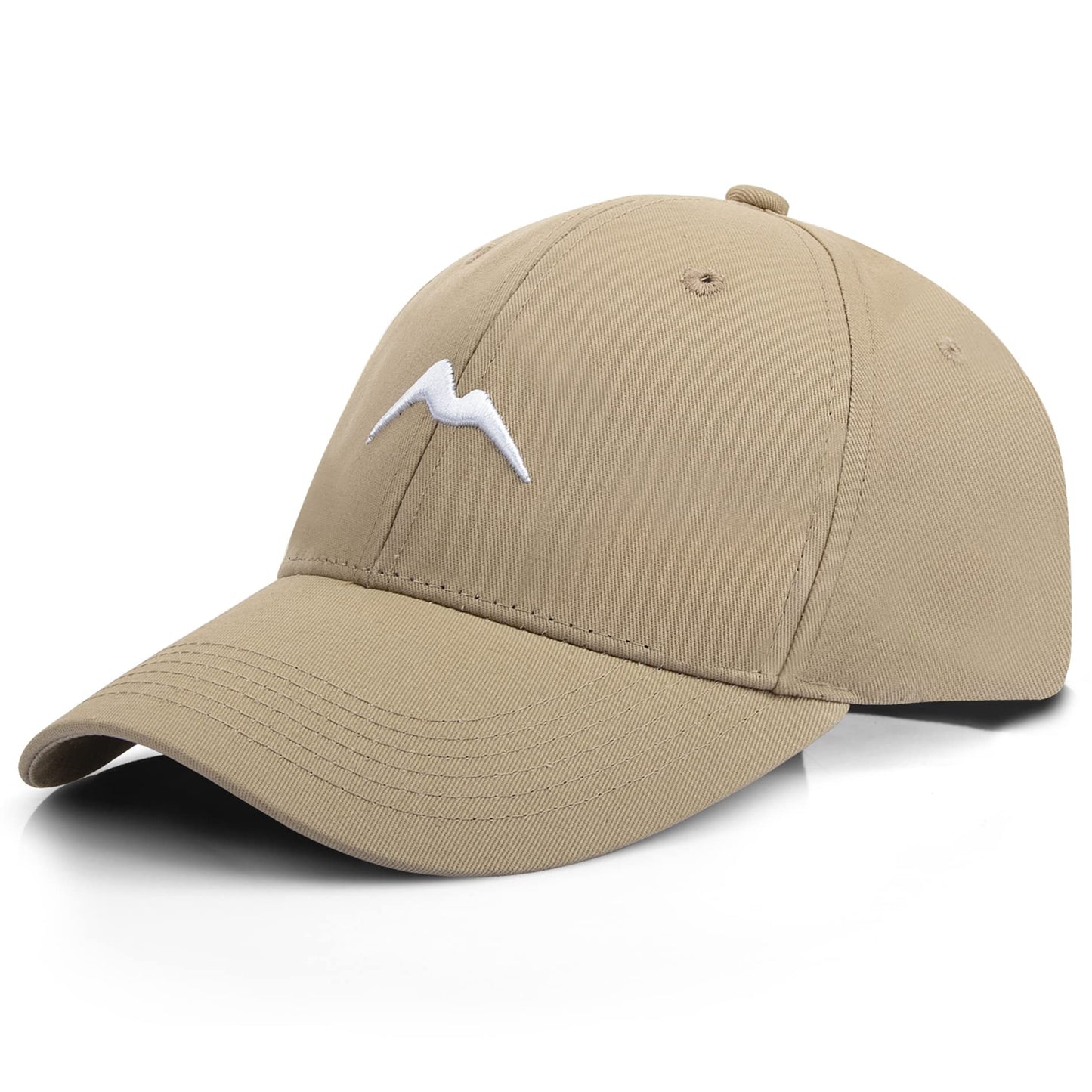 Momoshe Cap Herren Sommer Damen 100% Baumwoll Kappe Verstellbar Atmungsaktiv Einheitsgröße Baseball Bergspitzen Stickerei Sport