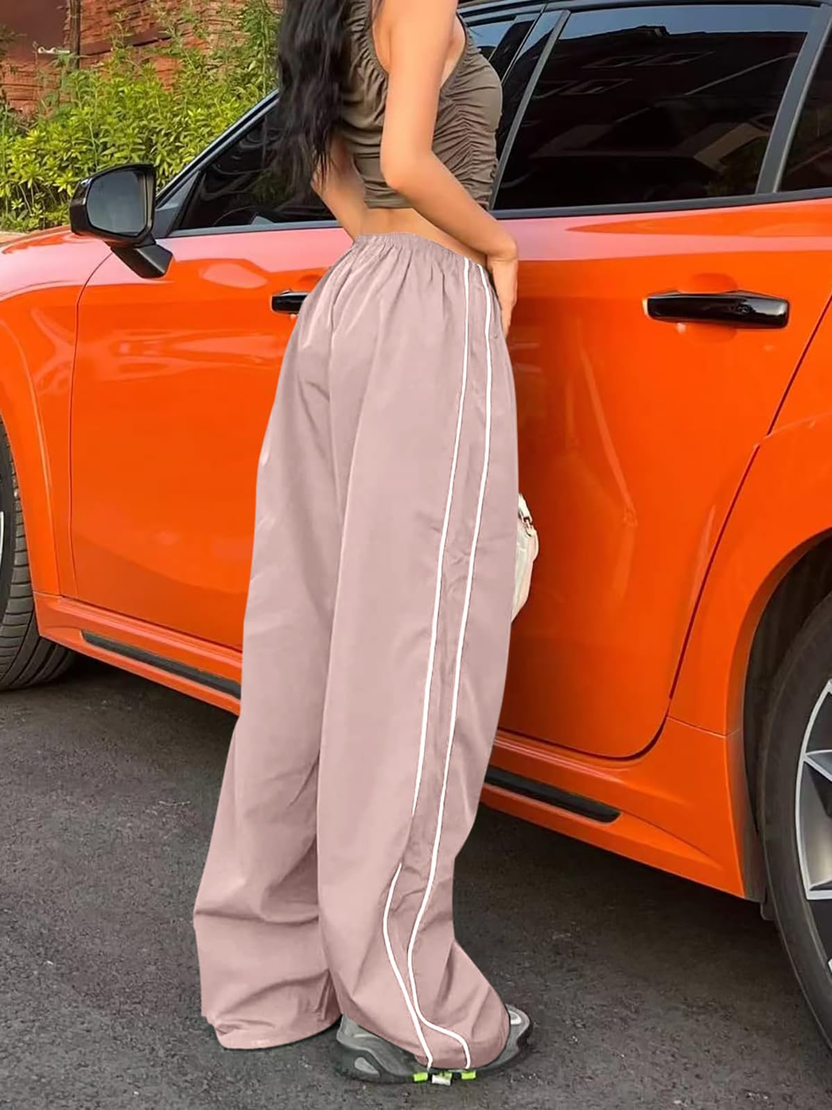 Y2K Women’s Parachute Track Pants – Baggy Cargo Pants