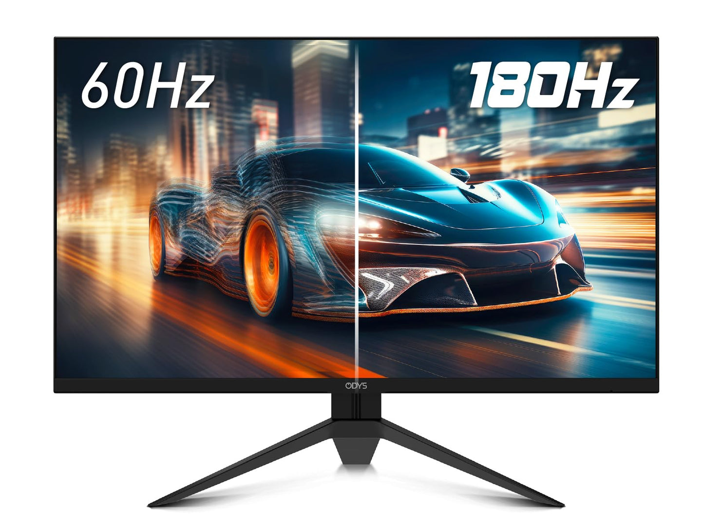 ODYS i27 Monitor - 27-Zoll-Bildschirm im rahmenlosen Design, Full HD, 100 Hz, mit HDR, IPS Panel, FreeSync, HDMI, USB-C, 3,5mm Audio