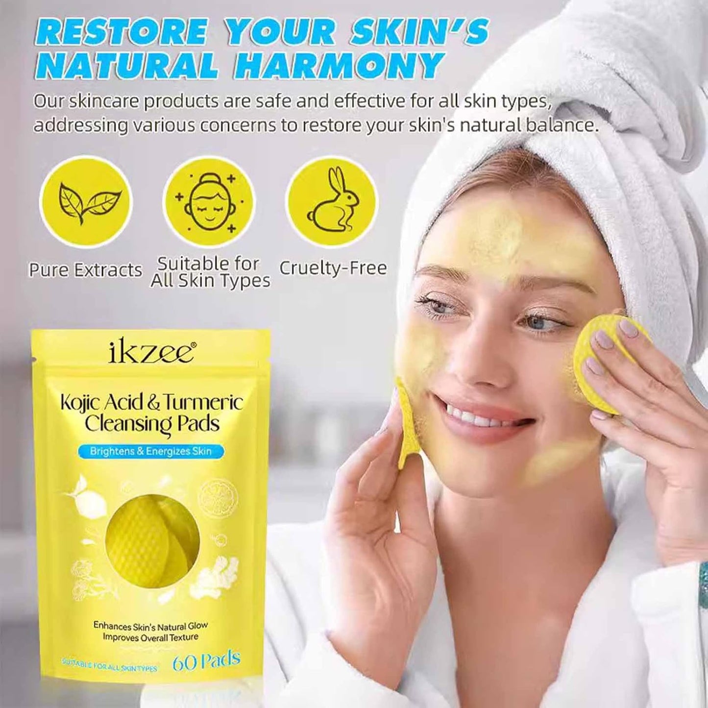 Turmeric Kojic Pads – Exfoliating & Brightening Skincare