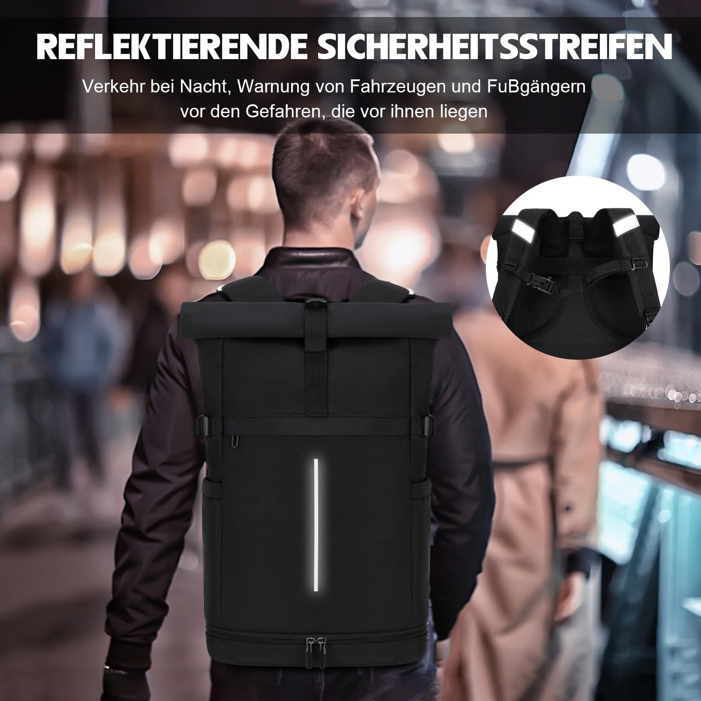 Myhozee Rolltop Backpack for Men and Women