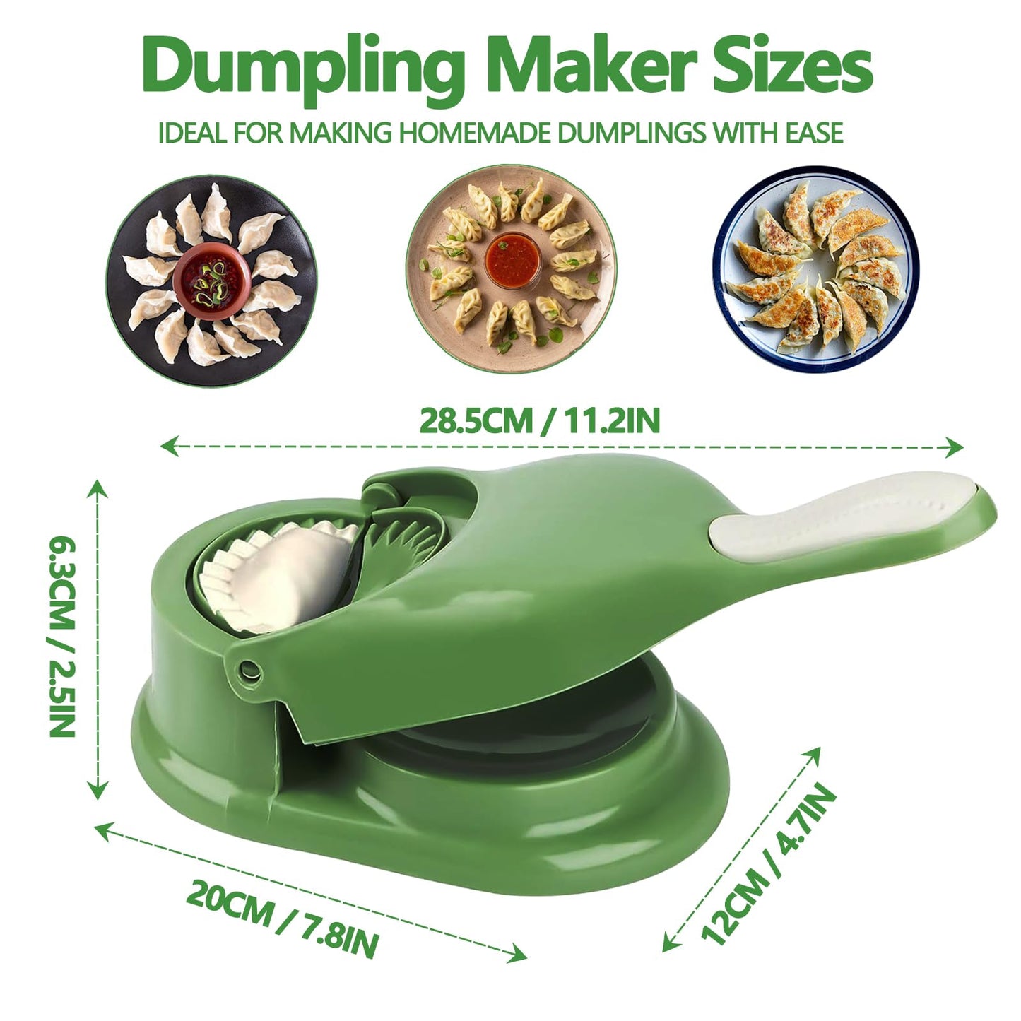 Dumpling Maker, Pelmeni maker, 2 in 1 Teigtaschenformer, Gyoza Maker,Maultaschen Former, DIY Knödel Skin Maker für Dumpling, Ravioli, Machen