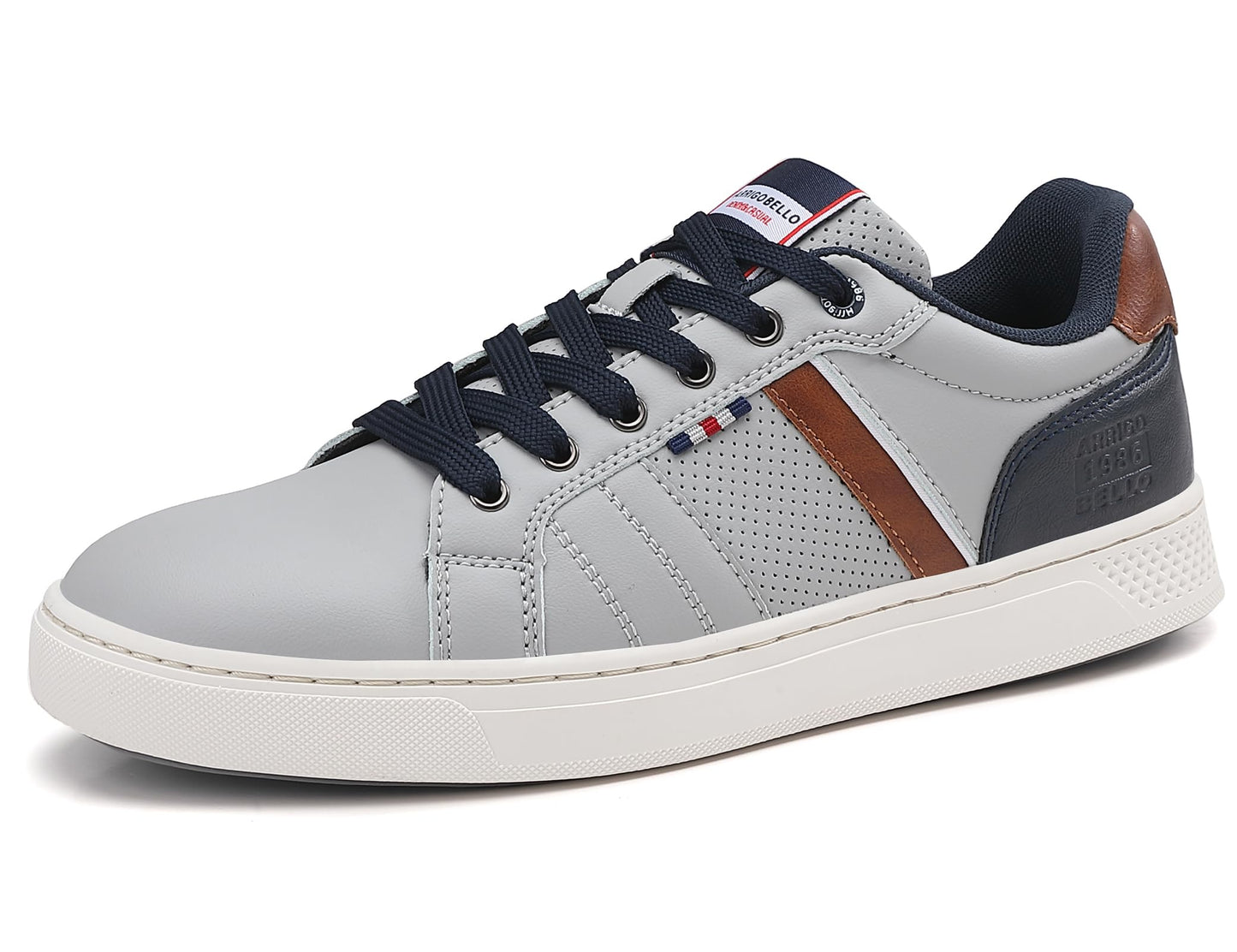 Men’s Casual Leather Sneakers – Lightweight Outdoor Trainers for Walking & Hiking