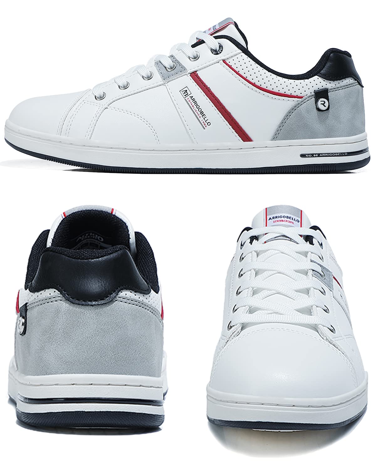 Men’s Casual Leather Sneakers – Lightweight Outdoor Trainers for Walking & Hiking