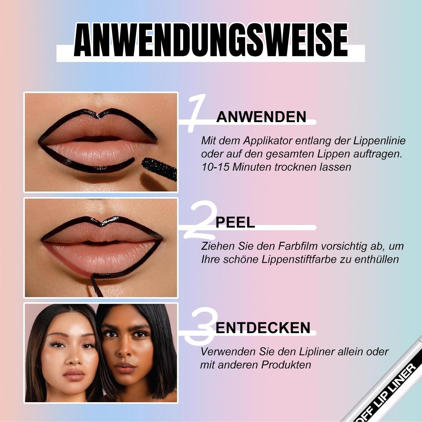 Lip Stain Peel Off Waterproof Long-Lasting Lip Tint with Matte Finish (04#)