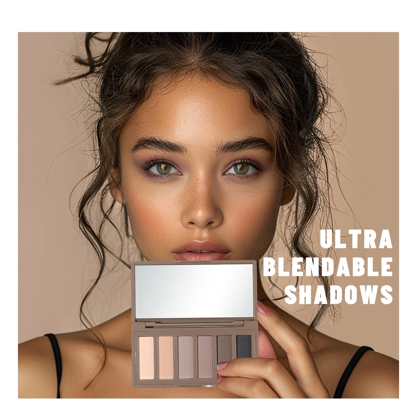 SUSIKEKI Eyeshadow Palette – 6 Colors with Mirror Matt High-Pigment Long-Lasting