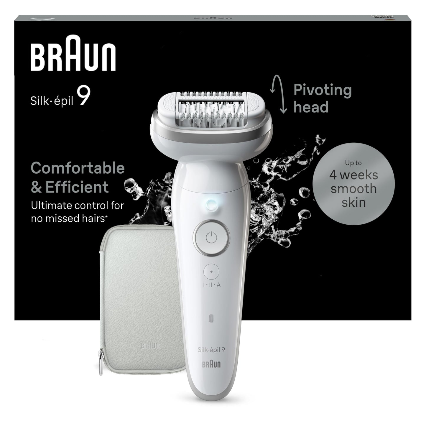 Braun Silk-épil 9 Beauty-Set, Epilierer Damen / Haarentferner, FaceSpa Gesichtshaarentferner, Aufsätze für Rasierer, Peeling, Reinigung Gesicht/Körper, Tasche, 9-995, weiß/flamingo