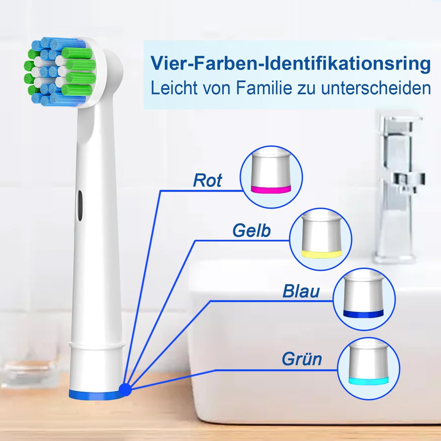 16 Stück Precision Aufsteckbürsten Kompatibel mit Oral B Elektrische Zahnbürsten. 8er Weiß und 8er Schwarz. von Betterchoi