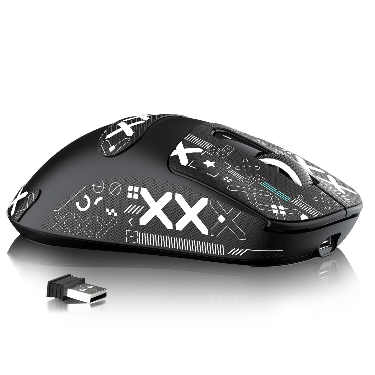 ATTACK SHARK X3 49g Ultralight Mouse, PixArt PAW3395 Gaming Sensor, BT/2.4G Wireless/Wired Gaming Mouse, 26000 DPI, 200 Hours Battery, Office Mice for Win11/Xbox/PS/Mac (White)